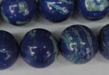 CLA475 15.5 inches 20mm round synthetic lapis lazuli beads