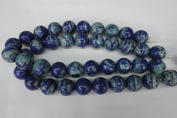 CLA475 15.5 inches 20mm round synthetic lapis lazuli beads