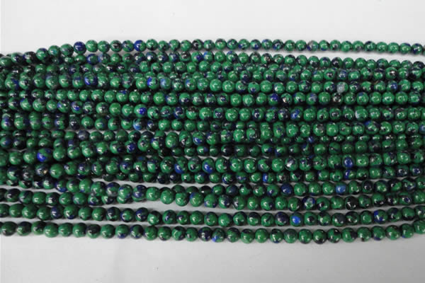 CLA478 15.5 inches 4mm round synthetic lapis lazuli beads