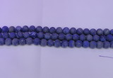 CLA60 15.5 inches 4mm round matte lapis lazuli beads