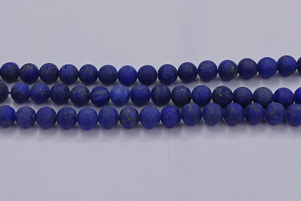 CLA73 15.5 inches 10mm round matte lapis lazuli beads wholesale