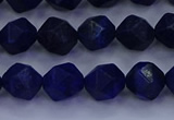 CLA82 15.5 inches 8mm faceted nuggets dyed lapis lazuli beads