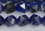 CLA87 15.5 inches 8mm faceted nuggets dyed lapis lazuli beads