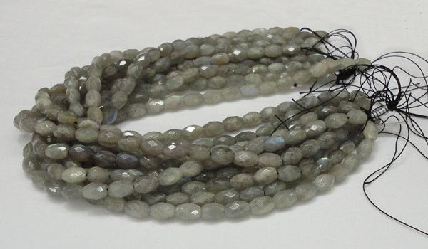 CLB10 16 inches 8*12mm faceted rice labradorite gemstone beads