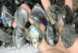 CLB1003 15.5 inches 18*35mm - 25*45mm freeform labradorite beads