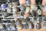 CLB1045 Top drilled 10*14mm faceted briolette labradorite beads