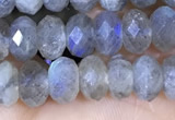 CLB1053 15.5 inches 5*8mm faceted rondelle labradorite gemstone beads