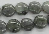 CLB106 15.5 inches 14mm flat round labradorite gemstone beads wholesale