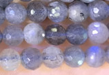 CLB1070 15.5 inches 4mm faceted round labradorite beads