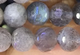 CLB1073 15.5 inches 8mm faceted round labradorite beads