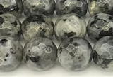 CLB1131 15 inches 8mm faceted round black labradorite beads