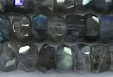 CLB1157 15 inches 4*7mm - 6*7mm faceted nuggets labradorite beads