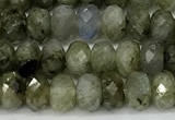 CLB1190 15 inches 4*6mm faceted rondelle labradorite beads