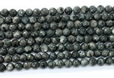 CLB1210 15.5 inches 4mm faceted round black labradorite gemstone beads