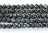 CLB1212 15.5 inches 8mm faceted round black labradorite gemstone beads