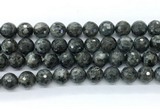 CLB1213 15.5 inches 10mm faceted round black labradorite gemstone beads