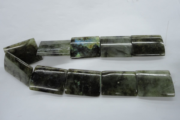 CLB134 15.5 inches 30*40mm flat tube labradorite gemstone beads