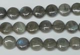 CLB148 15.5 inches 8mm flat round labradorite gemstone beads