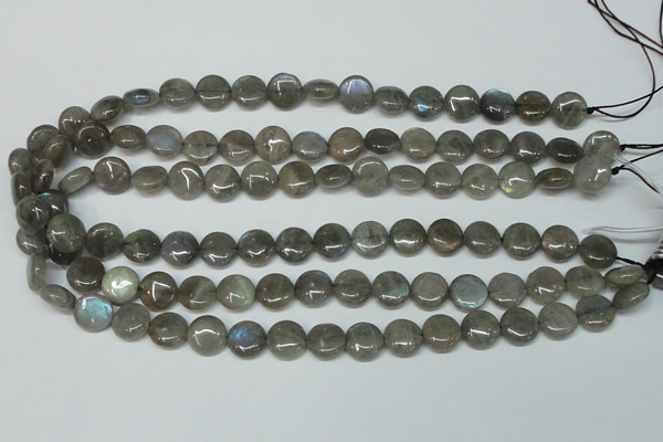 CLB148 15.5 inches 8mm flat round labradorite gemstone beads