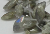 CLB15 16 inches 10*18mm faceted marquise labradorite gemstone beads