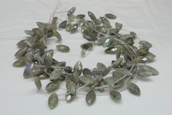 CLB15 16 inches 10*18mm faceted marquise labradorite gemstone beads