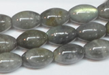 CLB151 15.5 inches 10*16mm rice labradorite gemstone beads