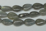 CLB156 15.5 inches 8*12mm flat teardrop labradorite gemstone beads