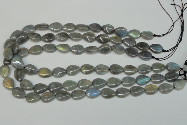 CLB158 15.5 inches 12*16mm flat teardrop labradorite gemstone beads