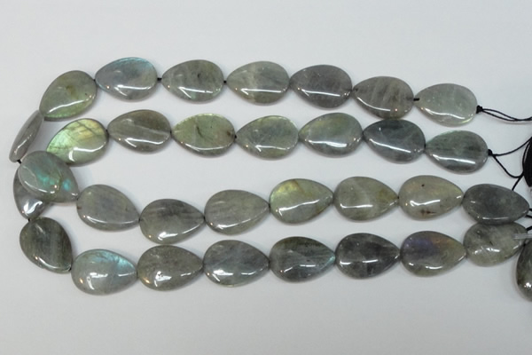 CLB160 15.5 inches 18*25mm flat teardrop labradorite gemstone beads