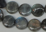 CLB171 15.5 inches 18mm flat round labradorite gemstone beads