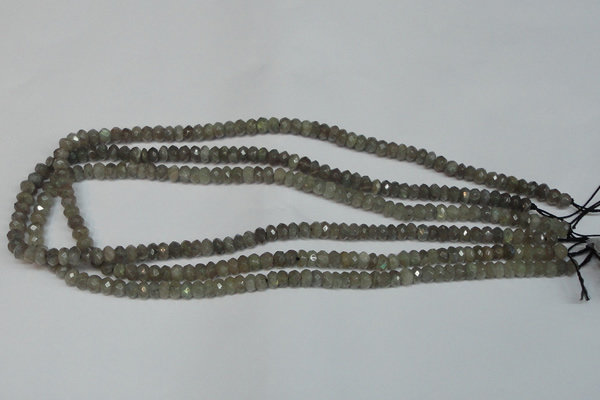 CLB178 15.5 inches 4*6mm faceted rondelle labradorite beads