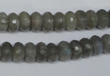 CLB180 15.5 inches 6*10mm faceted rondelle labradorite beads