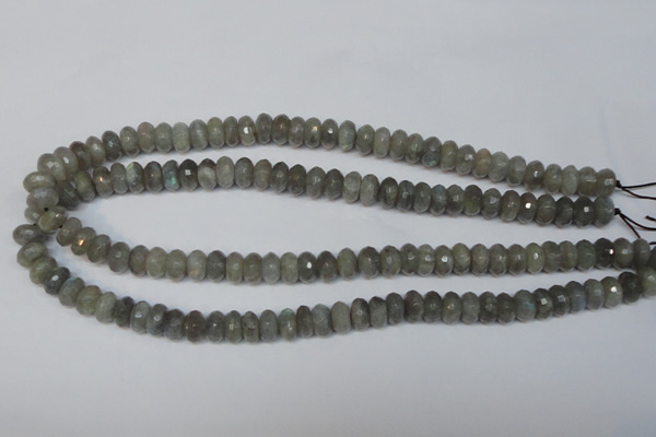 CLB180 15.5 inches 6*10mm faceted rondelle labradorite beads