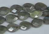 CLB184 15.5 inches 10*14mm faceted flat teardrop labradorite beads