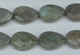 CLB185 15.5 inches 13*18mm faceted flat teardrop labradorite beads