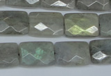 CLB197 15.5 inches 13*18mm faceted rectangle labradorite beads