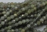 CLB20 15.5 inches 4mm faceted round labradorite gemstone beads