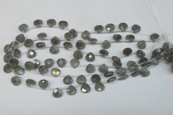 CLB203 Top-drilled 8*8mm briolette labradorite gemstone beads