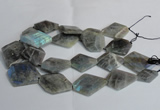 CLB216 15.5 inches 25*35mm - 35*45mm faceted freeform labradorite beads