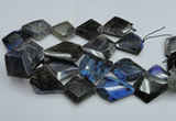 CLB219 15.5 inches 30*35mm - 40*45mm faceted freeform labradorite beads