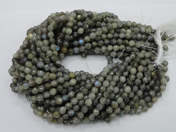 CLB22 15.5 inches 8mm faceted round labradorite gemstone beads