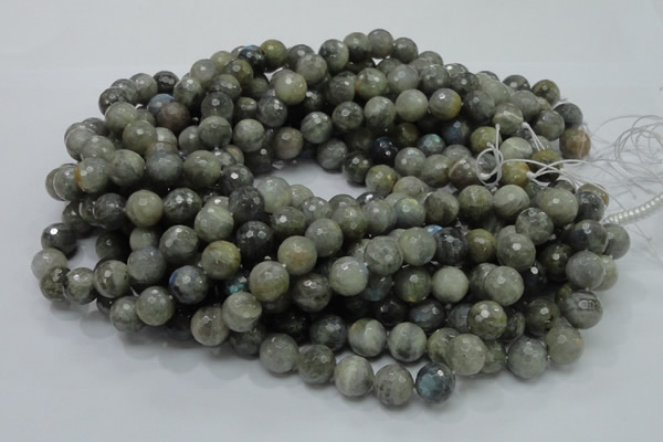 CLB24 15.5 inches 12mm faceted round labradorite gemstone beads