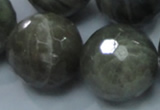 CLB26 15.5 inches 18mm faceted round labradorite gemstone beads