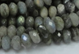 CLB30 15.5 inches 6*10mm faceted rondelle labradorite gemstone beads