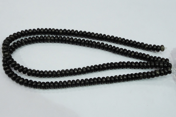 CLB301 15.5 inches 5*8mm rondelle black labradorite gemstone beads