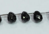 CLB319 10*14mm top-drilled faceted teardrop black labradorite beads