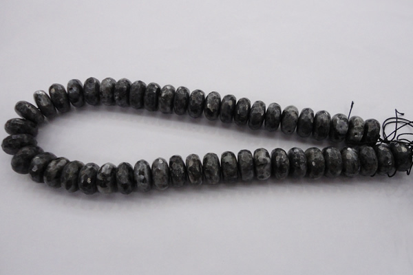 CLB331 15.5 inches 8*16mm faceted rondelle black labradorite beads