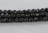 CLB359 15.5 inches 4mm faceted round black labradorite beads wholesale