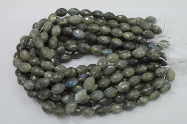 CLB36 15.5 inches 12*16mm faceted rice labradorite gemstone beads