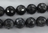 CLB362 15.5 inches 10mm faceted round black labradorite beads wholesale